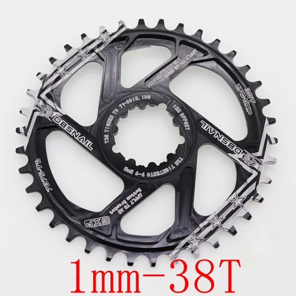 1mm 38T black Улитка цепное кольцо для GXP 6 мм 1 мм смещение круглый Орел 30 32 34 Т 36 38 40X9X0 XX1 XO1 MTB велосипед цепное колесо велосипед зубная пластина - Цвет: 1mm 38T black
