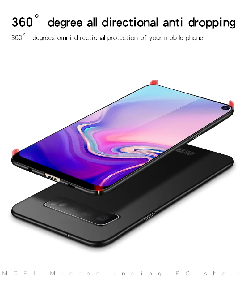 

MOFi For Samsung Galaxy S10 Back Cover Full Protection PC Hard Fundas Phone Cases Shell For Samsung Galaxy S10