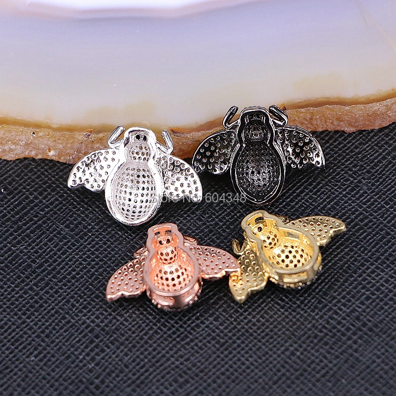 5 шт. ZYZ182-0312 Micro Pave CZ браслет Femme слайдер цепи Шарм насекомых разъем Браслеты Для женщин ювелирные изделия