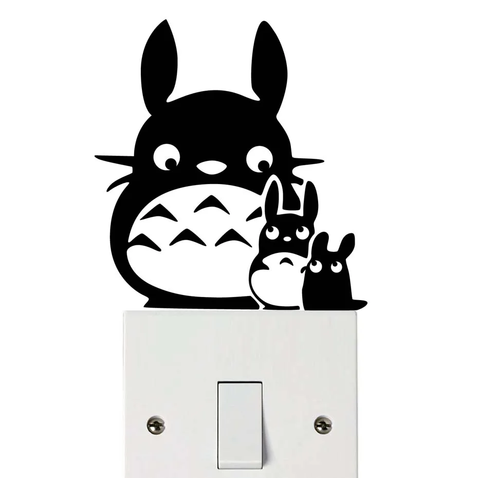 Милый мультяшный Тоторо виниловый стикер для переключателя DIY забавная кошка