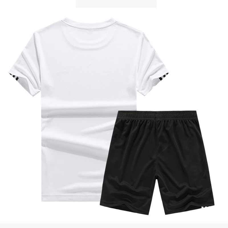 2019 летние комплекты мужские футболки + шорты комплект из 2 предметов хлопковые