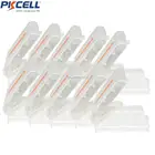 Упаковка из 10 белых чехлов PKCELL, коробка для хранения батарей AA  AAA