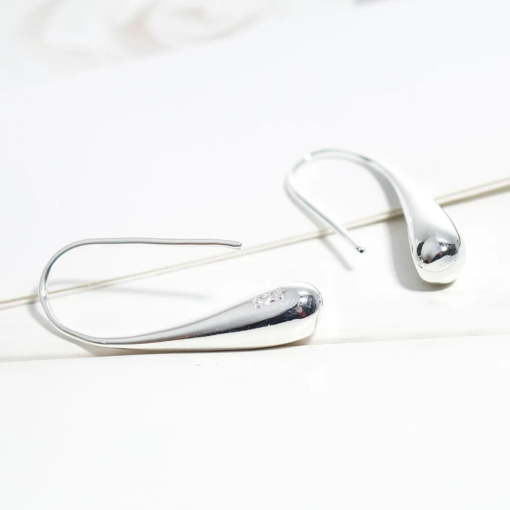 8 сезонов медные очаровательные модные серьги в форме капли воды Посеребренные