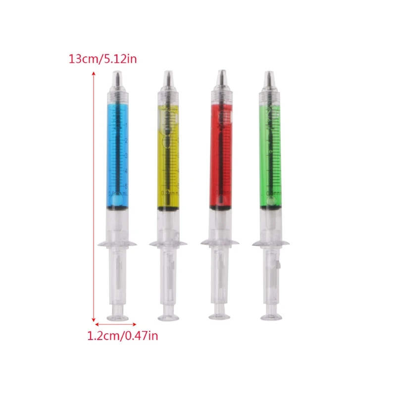 

4Pcs Creative Ballpoint Pen Novelty Injection Syringe Gel Pen Ballpoint Black Ink Liquid Medical Style dropshipping