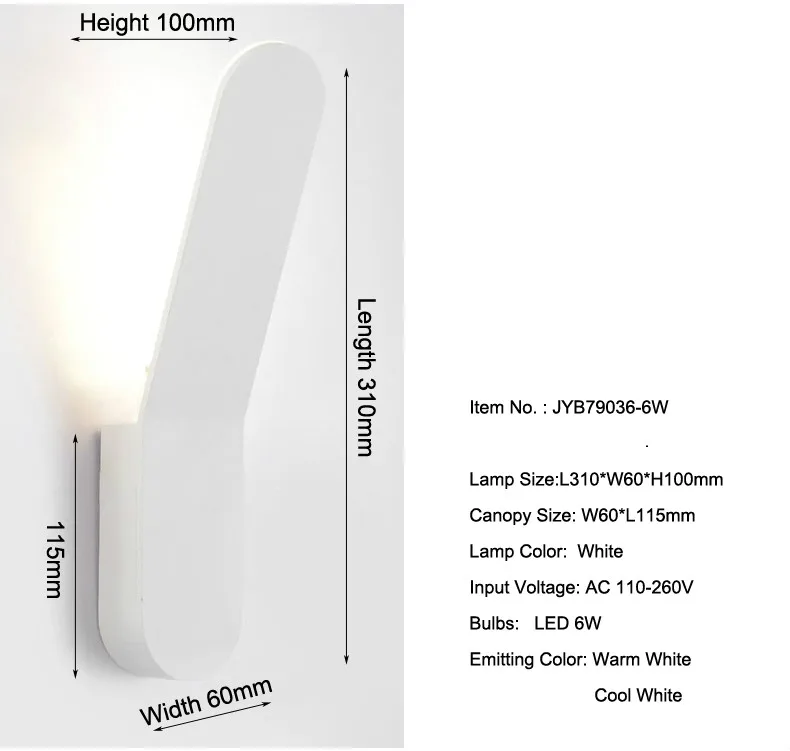 Современная настенная лампа светильник для гостиной 6 Вт светодиодный домашний