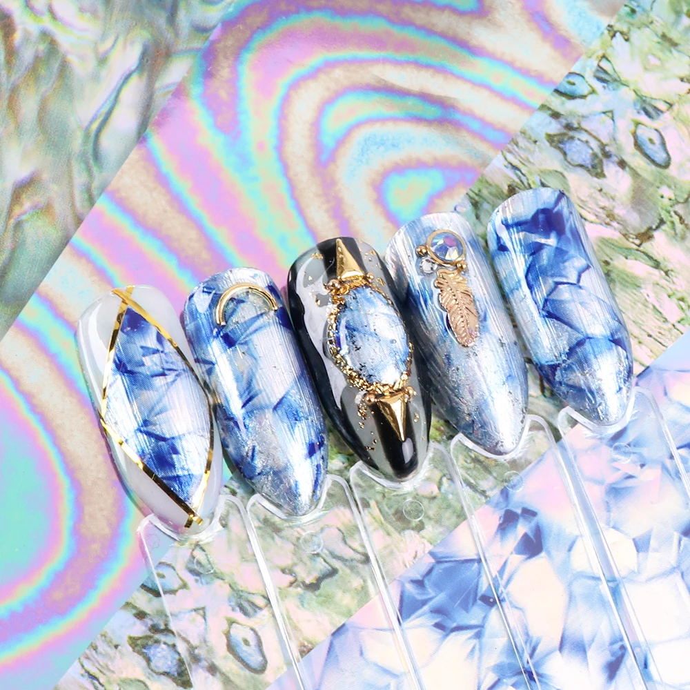 5 шт. голографические переводные наклейки для ногтей LA1003|Стикеры и наклейки| |