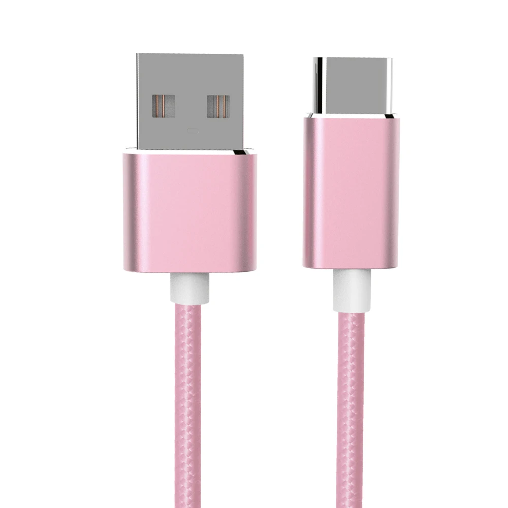 Rose Gold Кабель USB C 2.4A Быстрая зарядка для samsung xiaomi redmi Note 7 USB 3,1 C type кабель для USBC зарядное устройство huawei lenovo LG телефонный кабель - Цвет: Rose Gold
