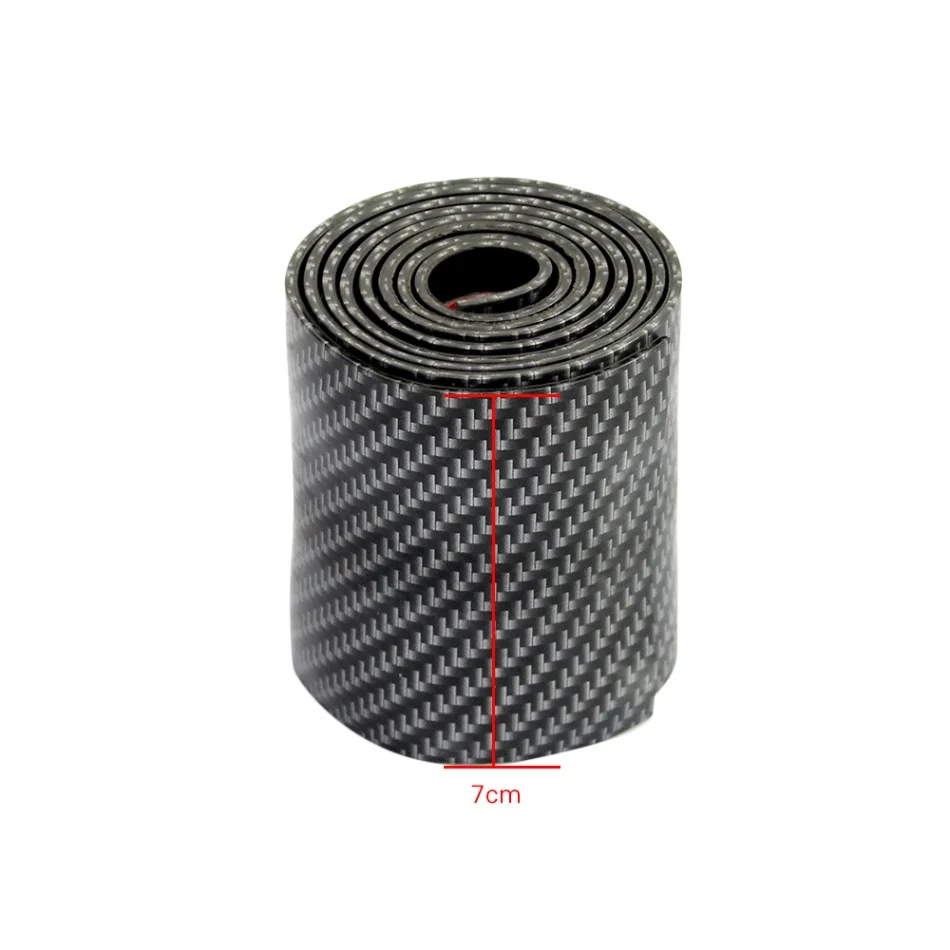 7cm Width 1M Накладка на порог двери автомобиля 1 м 5-10 см из углеродного волокна стиль порога Шаг защитная полоса наклейки пластина анти-удар панель протектор - Цвет: 7cm Width 1M