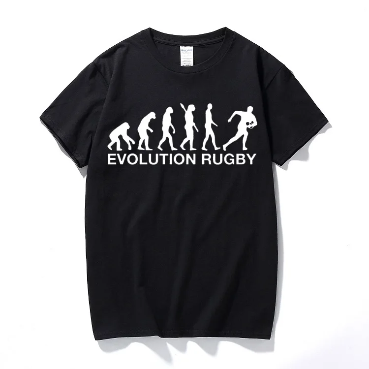 

Evolution rugbying printed t-shirt men casual cotton short sleeve t-shirt funny hip-hop gentlemen sporting tee shirt homme