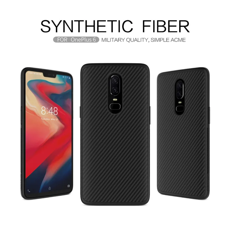 Чехол из синтетического волокна Nillkin для oneplus 6, Роскошный чехол для телефона, задняя крышка для oneplus 6T