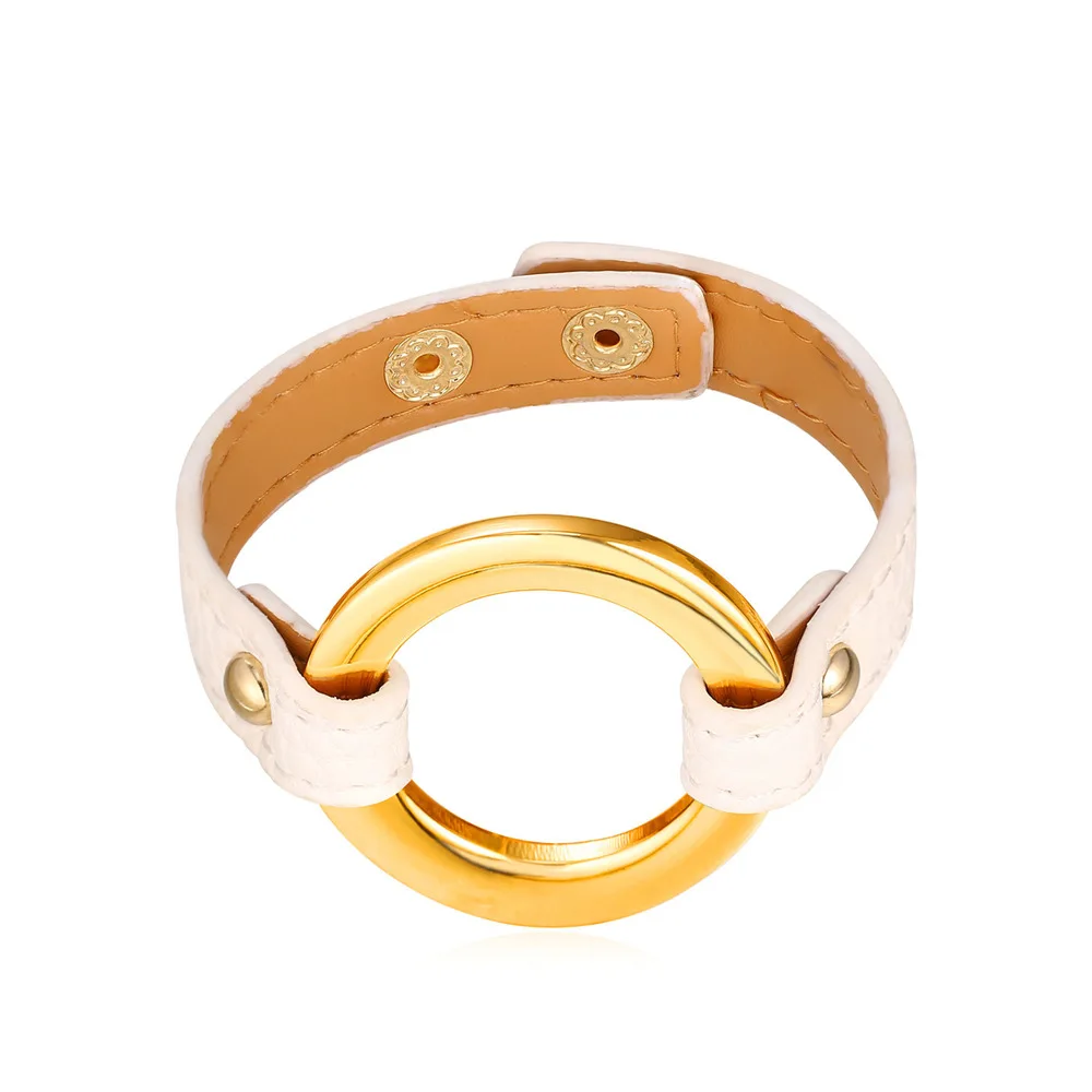 Новинка, лидер продаж, Модный женский браслет, Ширина 1,5 см, коричневый/красный/черный/белый, очаровательные браслеты O-образной формы H2364