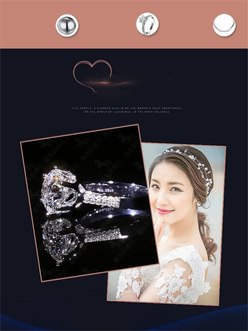 Кольца СС для женщин, S925 серебро, 2ct, обручальное кольцо, большой круглый кубический цирконий, камень, роскошные ювелирные изделия, модные свадебные ювелирные изделия, Femme CC1470