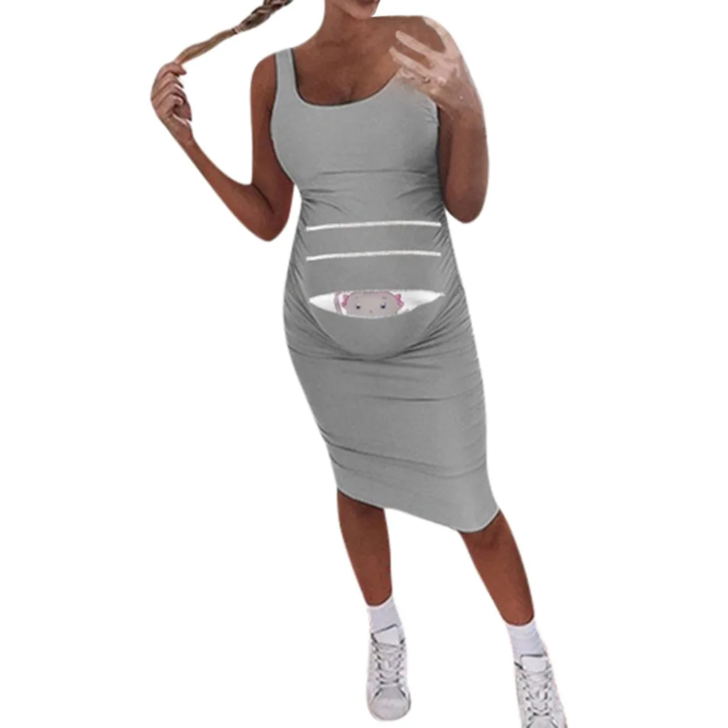 Реквизит для беременных облегающие Повседневные платья женское платье без
