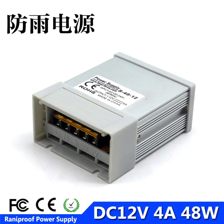 48W Один Выход DC12V машинка для стрижки 48 Вт 60 Вт 72 Вт 100 W 120 W 150 W 180 W 200 W 240 W 250 W 300 W 350 W 360 W 400 W непромокаемые трансформатор освещения для света - Цвет: 48W