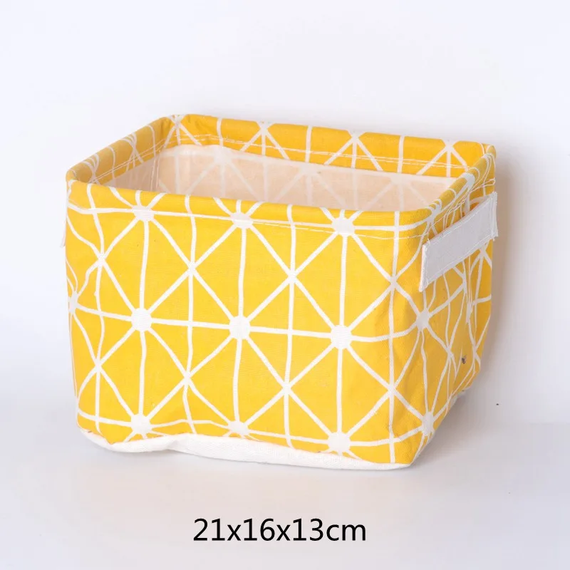 Yellow plaid Корзина для пикника настольная коробка для хранения мелочей с принтом облака Водонепроницаемая Косметическая Книга канцелярский Органайзер мини сумка для хранения - Цвет: Yellow plaid