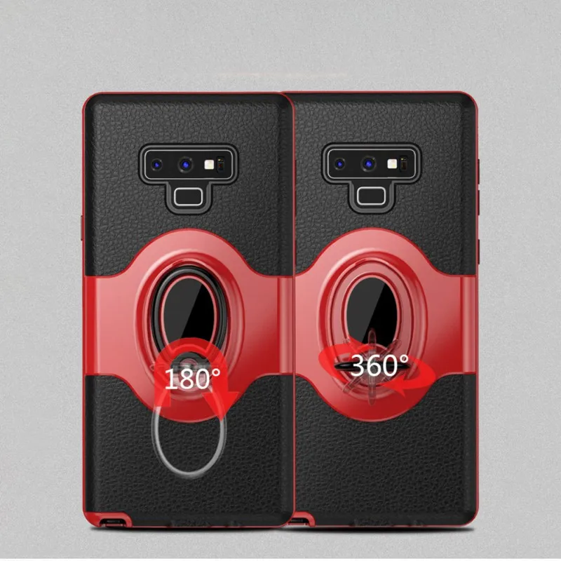 Multifunction Phone TPU Case For Samsung note9 Cover Luxury Magnetic Kickstand Ring Holder | Мобильные телефоны и