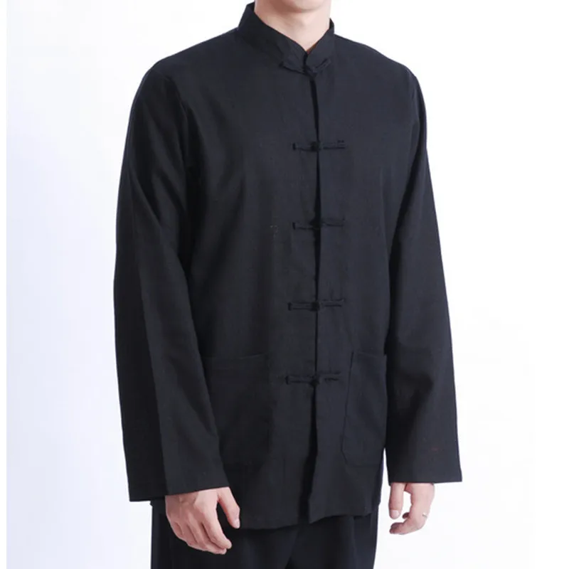 Горячая Распродажа новинка черная куртка Брюса Ли кунг фу китайское пальто Чун с