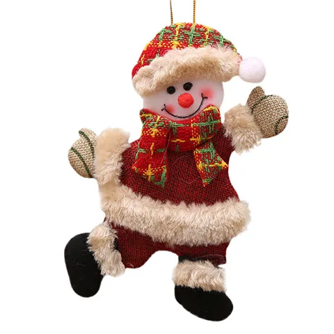 2024 искусственный подарок на Рождество Санта-Клаус Снеговик Дерево Игрушка Кукла подвесные рождественские украшения для дома Новогодний Декор