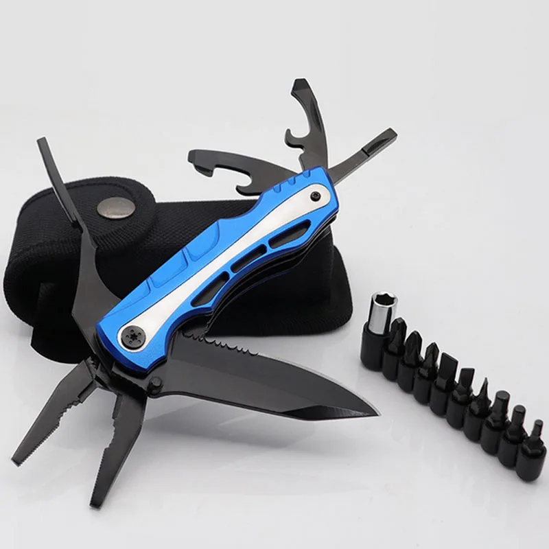 

Multitool Pliers Folding Pocket EDC Camping Outdoor Survival hunting knives Screwdriver Kit Bits Knife Bottle Opener Hand Tools