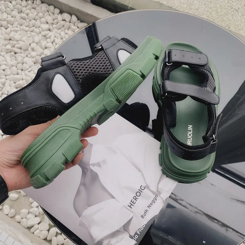 Женские повседневные босоножки на массивной платформе летние брендовые пляжные