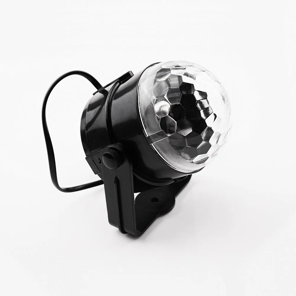 Мини ПИР контроллер RGB LED кристалл магия вращающийся шар свет этапа Освещение
