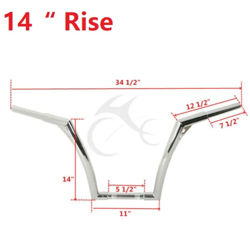 Мотоциклетные вешалки 10 &quot16&quot 14 &quotRise Ape для Harley Sportster XL 883 1200 Softail Custom FLST FXST|Руль