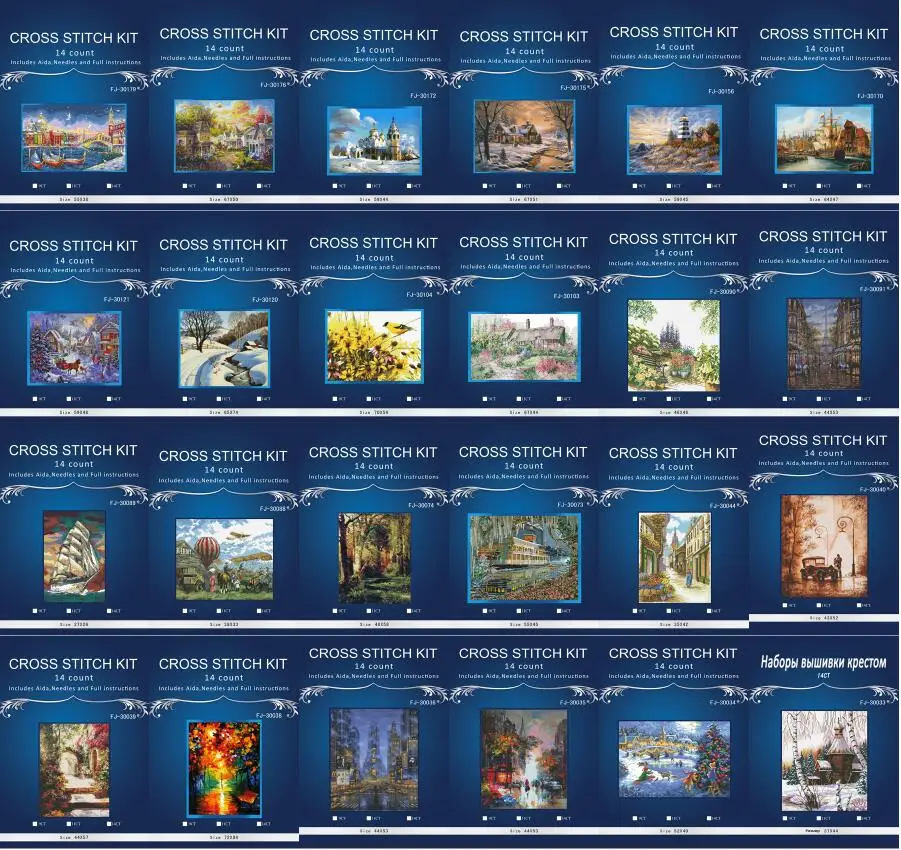 

oneroom Embroidery,DIY Landscape Painting,Cross stitch,kits,14CT Scenery Lake Cross-stitch,Sets For Embroidery,Full Needlework 4