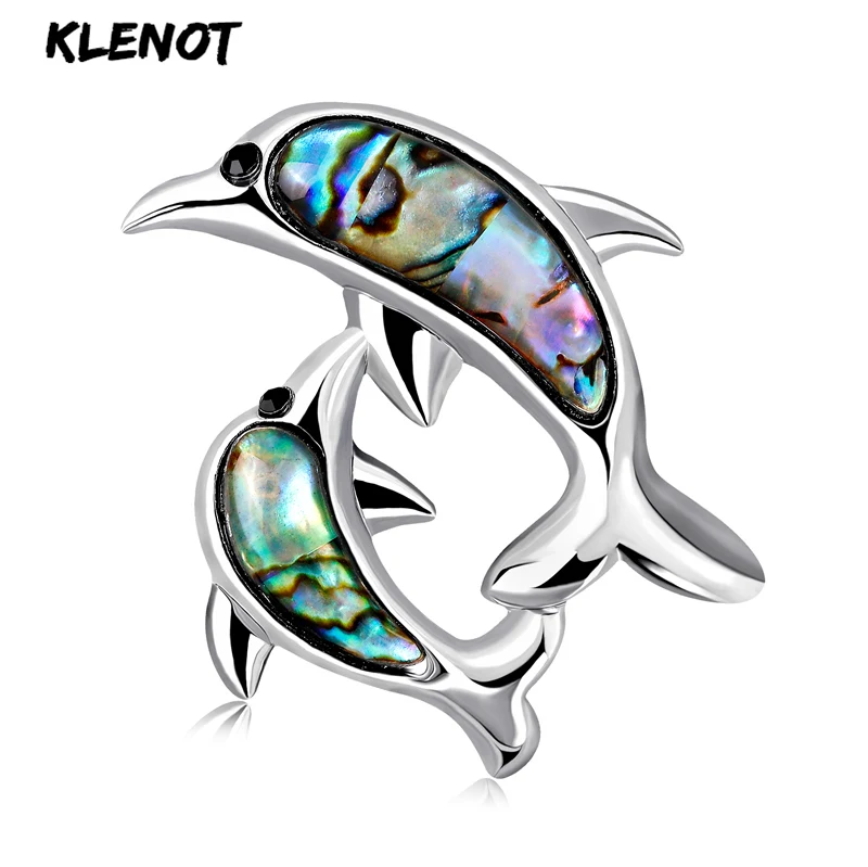 Брошь в виде ракушек Abalone брошь с кристаллами двойных дельфинов изображением