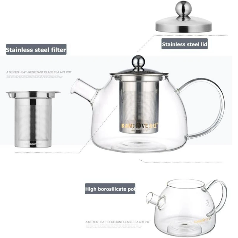 Filter flower teapot tea cup pot elegant glass set Stainless steel filter | Дом и сад