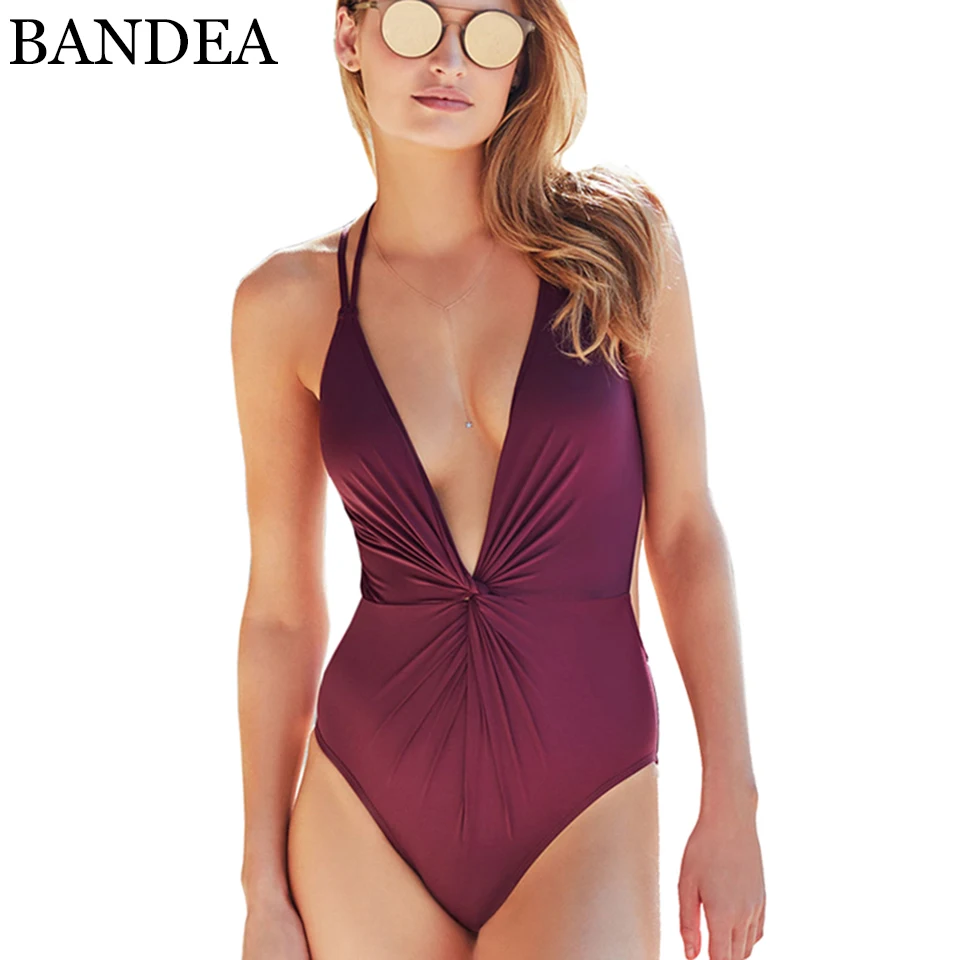 BANDEA новый сексуальный одна деталь Купальник для женщин ретро сплошной
