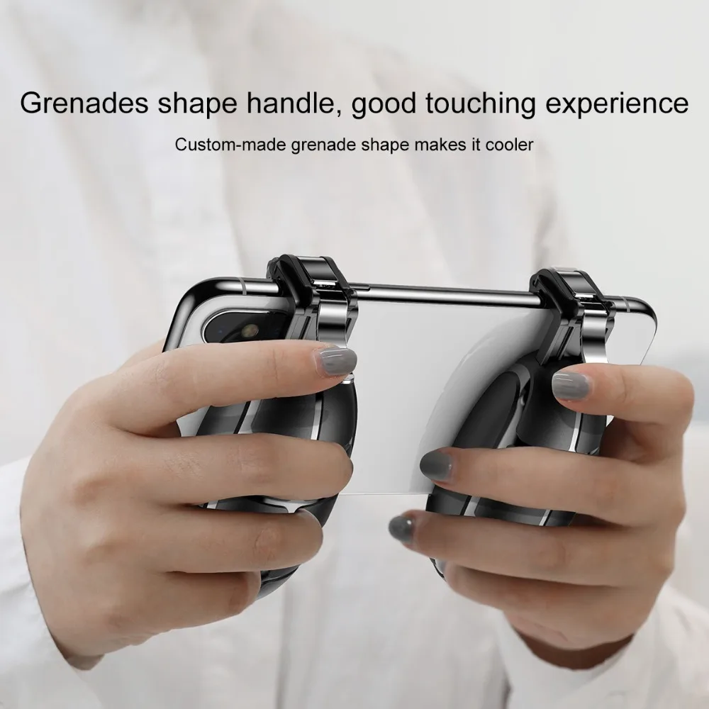 Baseus Pubg Controller Mobile Trigger for iPhone XR L1 R1 Shooter Fire Button Gameped Joystick Android Phone | Электроника