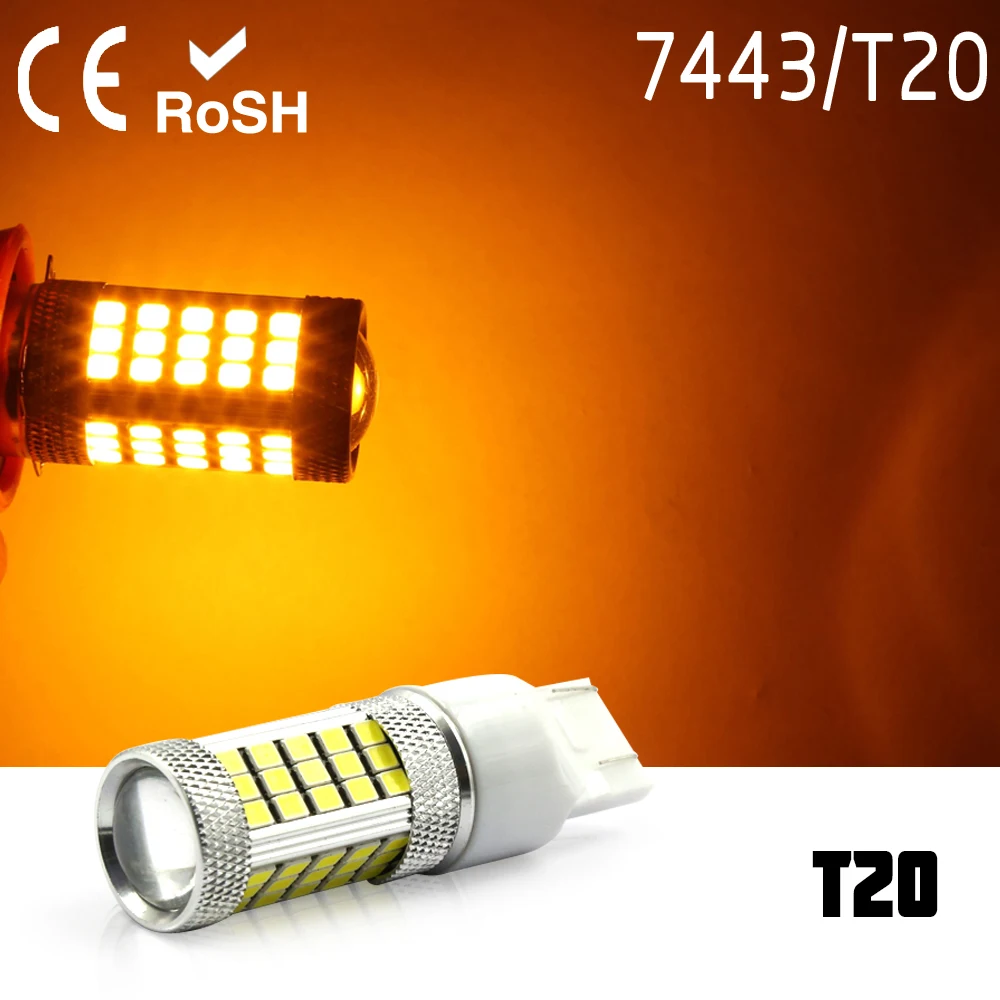 W21/5 Вт 7443 T20 63 SMD задний фонарь для автомобиля стоп лампы авто фары сзади