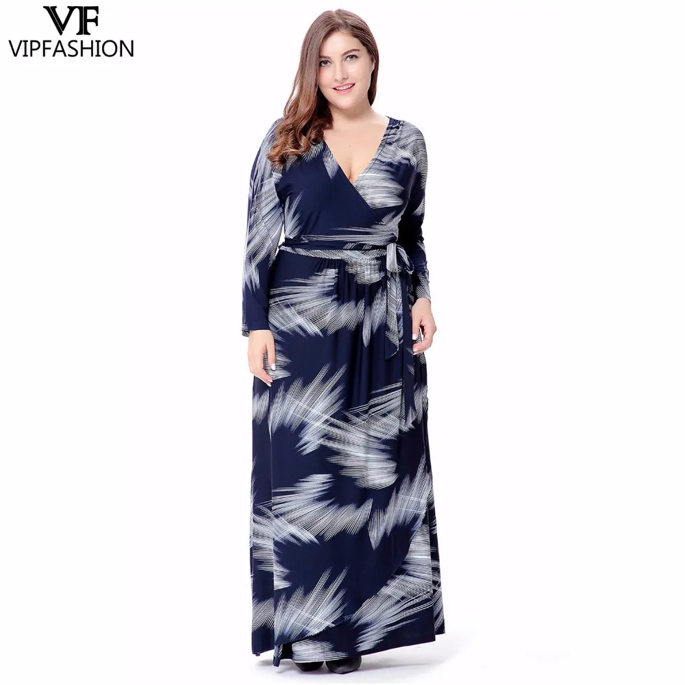 Женское Повседневное платье с принтом VIP FASHION летнее до щиколотки глубоким v