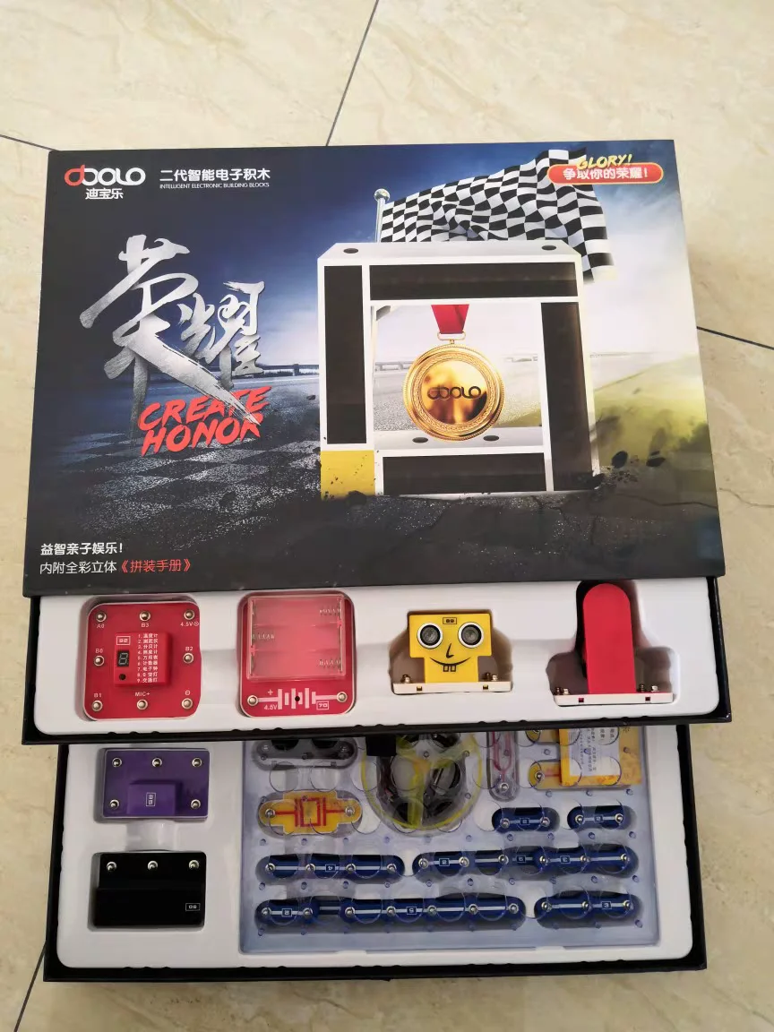 84 Pcs Electronic Building Blocks DIY Assembling Snap Circuits Traffic Light Kid's Science Creative Early Learning Toys Gift