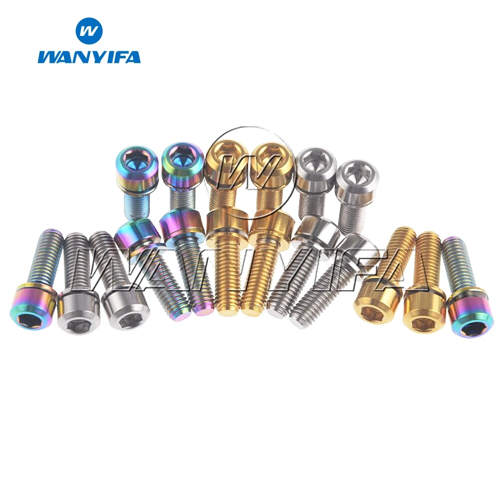 Титановый болт &quotwanifa&quot M5x16mm M5x18mm M5X20mm титановый Ti велосипедные шурупы с шайбой 6