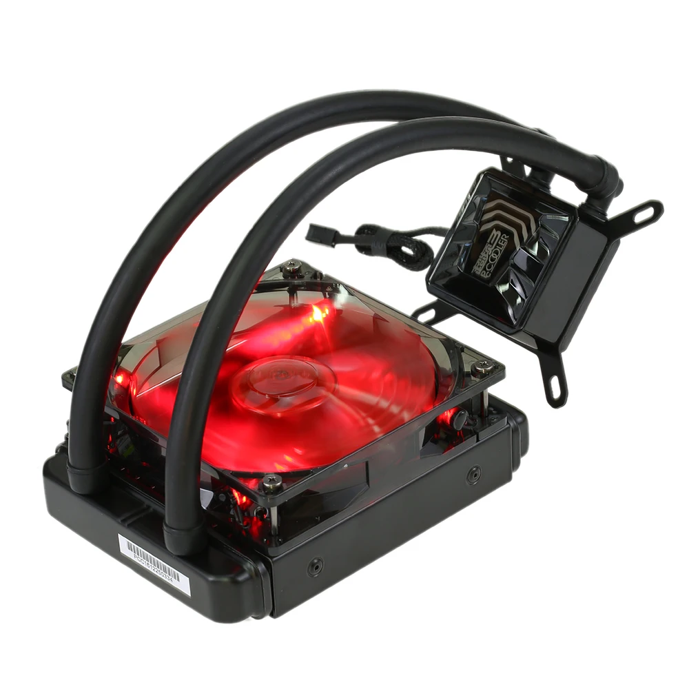 PCCOOLER cpu охладитель Жидкостная морозильная камера водяная Система Жидкостного Охлаждения cpu охладители жидкостный динамический подшипник 120 мм вентилятор с красным светодиодный светильник