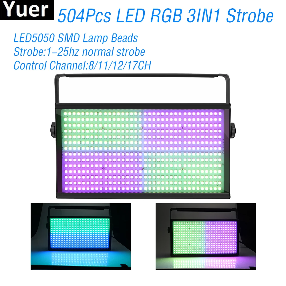 Светодиодные RGB стробоскопы DMX512 3 в 1 8/11/12/17 каналов 504 светодиодный т. | Лампы и