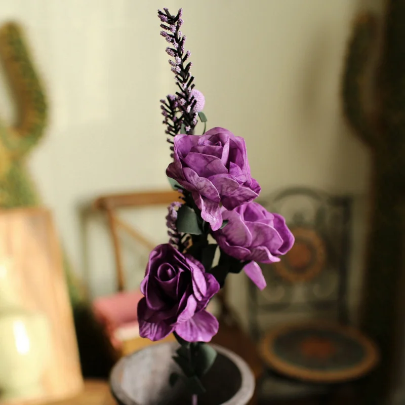 Многоцветный Большой розы из вспененного полиэтилена цветы искусственные