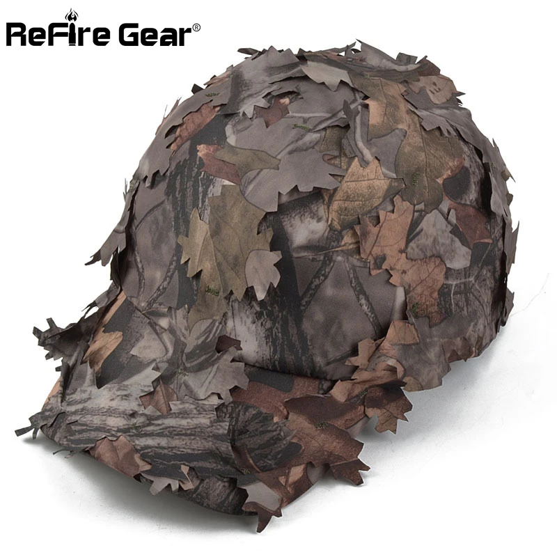 Мужская камуфляжная кепка ReFire Gear бейсболка с изображением джунглей и листьев