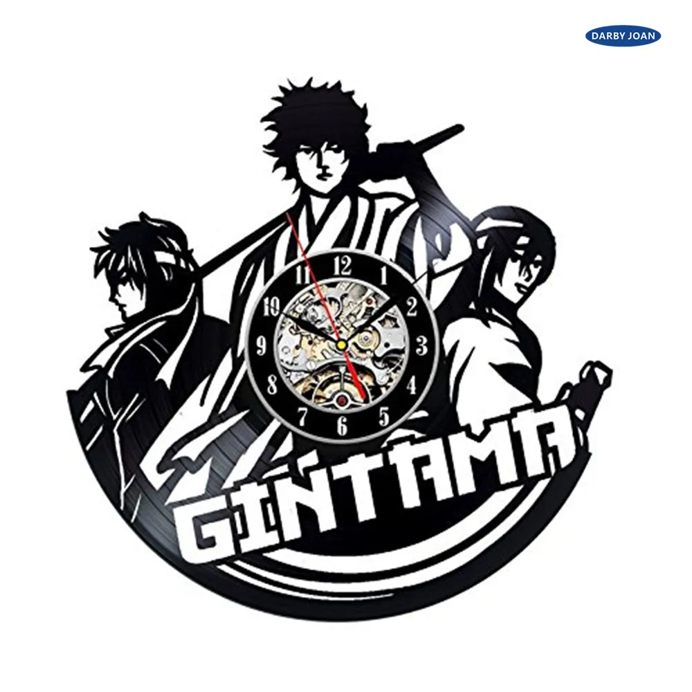 Японские игры Gintama ручной работы Виниловые часы подарок duvar saati настенные saat