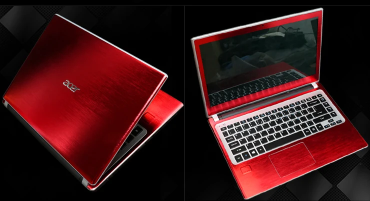 Red brushed Ноутбук из углеродного волокна виниловые наклейки на кожу Обложка для нового hp EliteBook 840 G5/745 G5 5th Gen 14" - Цвет: Red brushed