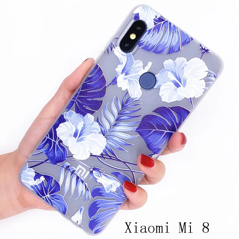 Чехол для Xiaomi Mi 8 10 цветов 3D узор новый дизайн мягкий силиконовый чехол из ТПУ Для