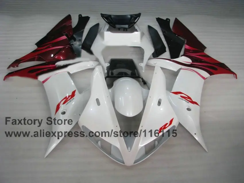 MOTOMARTS полный инжектор обтекатели комплект для YAMAHA 2002 2003 R1 YZF 02 03 белый красный ABS
