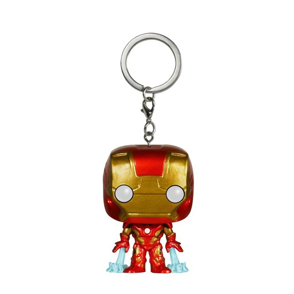 Iron man Брелок с героями Marvel брелок с Железным человеком милый автомобильный брелок DC Comics брелок с Бэтменом для ключей - Цвет: Iron man