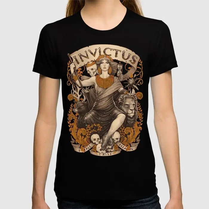 2017 Весна На Продажу женщин тенниски INVICTUS Коротким Моды Хлопок забавный тис homme