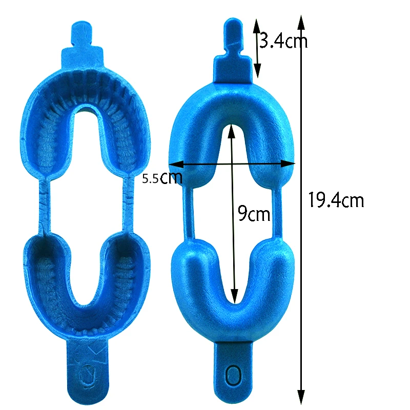 

Горячая Распродажа, одноразовые Двойные арки для фторида, для геля или пены, 100 шт., синий цвет, доступны размеры L