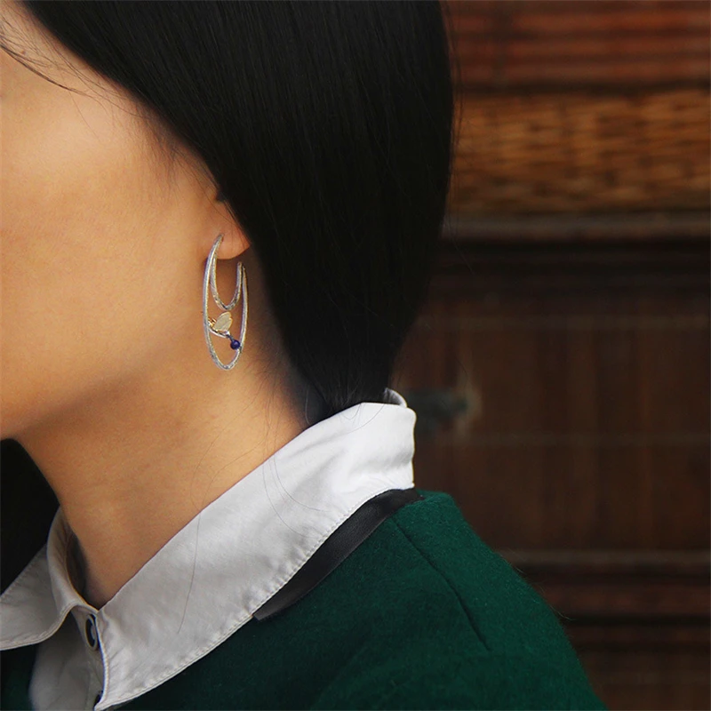 Lotus Fun реальные 925 Серебро Природный творческий ручной работы ювелирных украшений