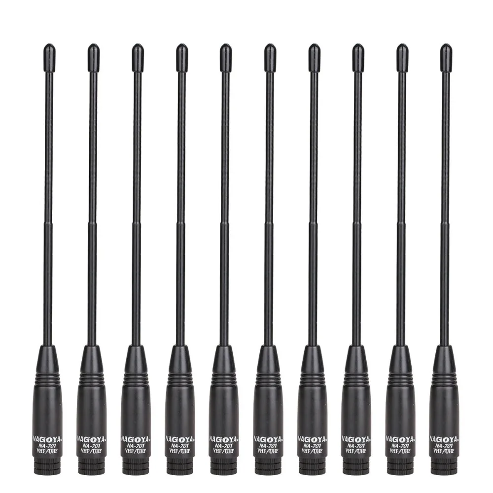10 шт. Nagoya NA 701 со SMA Мужской Dual Band 144/430 МГц 2.15dB антенна NA701 для Baofeng TH UVF9 UV3R TYT Wouxun иди и