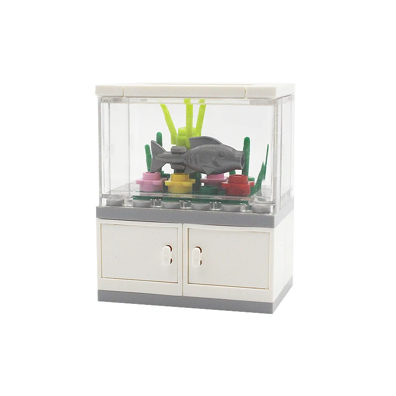 Один чехол для рыбы коробка трава аквариум строительные блоки кирпичи игрушка