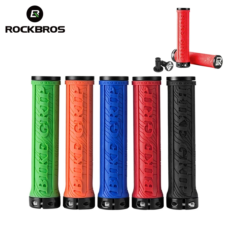 ROCKBROS TPR резиновые велосипедные ручки для горного велосипеда Грипсы для шоссейного велосипеда бар ручки анти-замок скольжения на велосипедные части Аксессуары для велосипеда